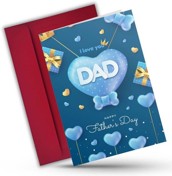 AanyaCentric 5.8x8.3inch Father's Day Card for Papa with Envelope Printed Greeting Card