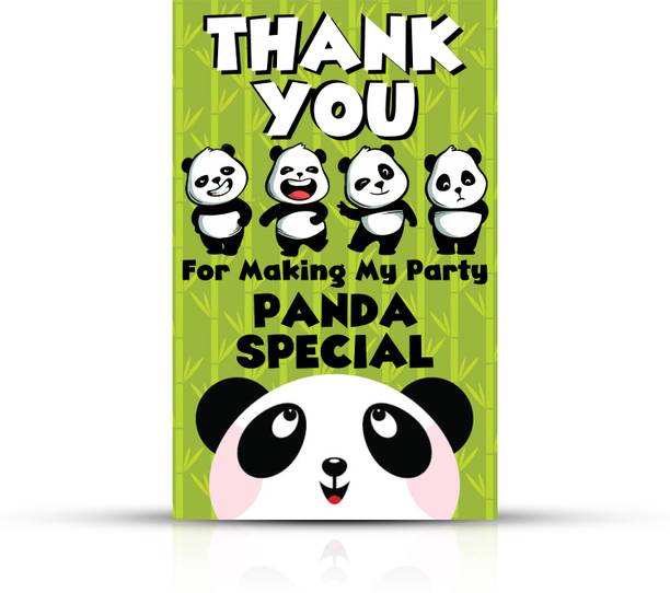 ZYOZI Panda Theme Thank You for Makin Party Panda Special Tag for Birthday,Thanksgivin Invitation Card