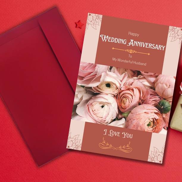 AanyaCentric Anniversary Gift For Husbnd 5.8x8.3inches Message Inside Greeting Card