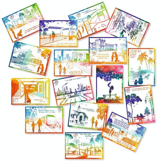 Vantagekart 16 Love Cards Why You Love Your Mom with Reasons - Mother's Birthday Gift/Mother's Day Gift (Paper, A5 Size, 21 x 14.8 x0.1 cm, Multicolour) -Set of 16 Cards Greeting Card