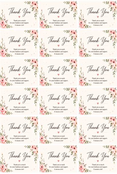 Flinosh Prints Thank you cards to accompany in your parcels and packages Greeting Card