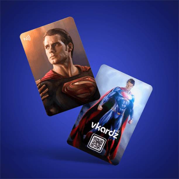 vkardz vkardz Superman - Superhero's Easy Contact sharing Scratch less NFC PVC Digital Business Card