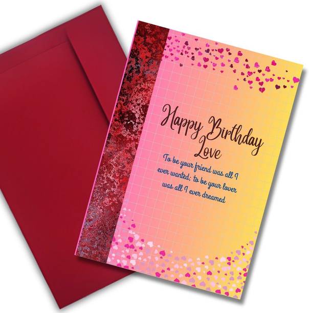 AanyaCentric Husband Wife Lover Boyfriend Girlfriend Birthday Printed Greeting Card