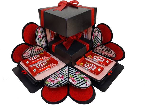 US IDEAL CRAFT CHOCOLATE EXPLOSION ,BIRTHDAY GIFT (8 CHOCOLATES EACH 10 Rs) Paper Gift Box Greeting Card