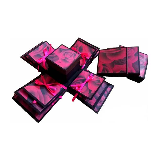 KANSAL 3 Layered Explosion Box for Chocolates - Love Rose (with out Chocolates) Greeting Card