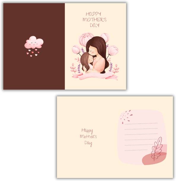 Brijsun Mother’s Day Greeting Card for Mom Cute Design with Message Space Greeting Card