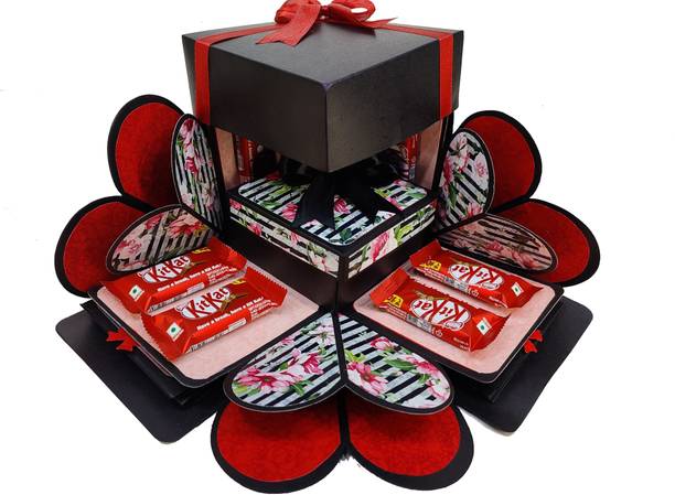 US IDEAL CRAFT CHOCOLATE EXPLOSION ,BIRTHDAY GIFT (8 CHOCOLATES EACH 10 Rs) Paper Gift Box Greeting Card