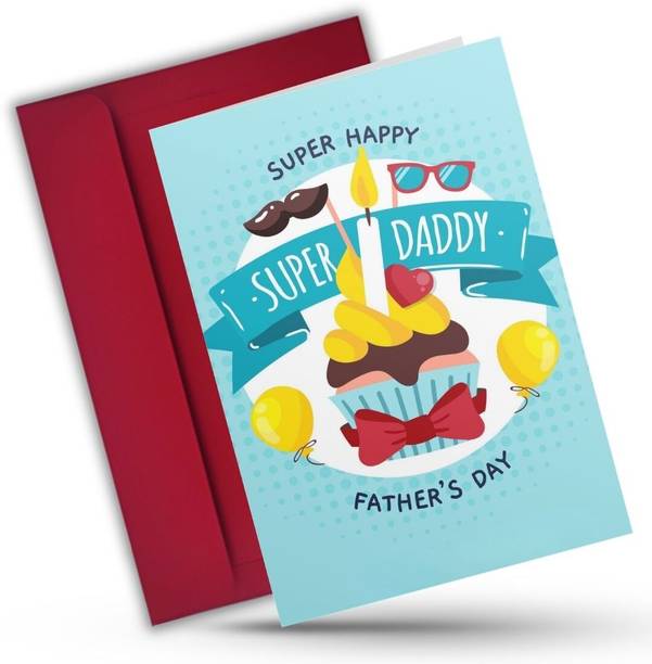 AanyaCentric 5.8x8.3inch Father's Day Card for Papa with Envelope Printed Greeting Card