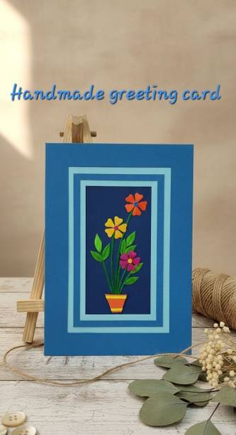 Lapis Moon Handmade card made with Ribbon for fathers day teachers day etc Greeting Card