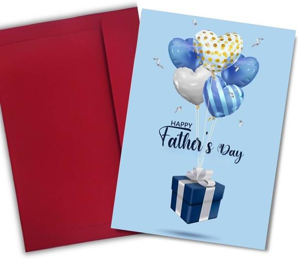 AanyaCentric 8.3x11.7inch Father's Day Card for Papa with Envelope Printed Greeting Card