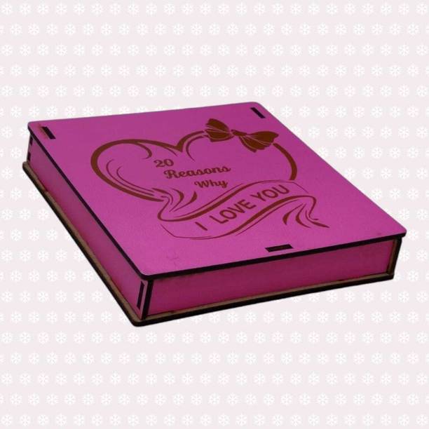 StarLaser 20 Reasons Why I Love You MDF Wooden Message pills Gift for love and valentines Greeting Card