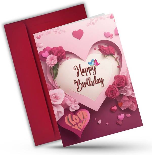 AanyaCentric 5.8x8.3inch Gift For Husband Wife Lover Boyfriend Girlfriend Birthday Printed Greeting Card