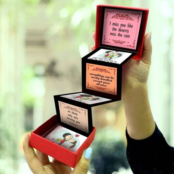 Exciting Lives Missing You Message Gift Box - Gift for Birthday, Anniversary, Love gifts, Greeting Card