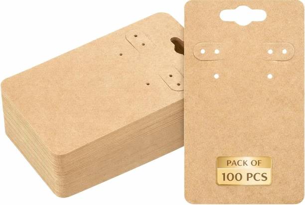Festiko Festiko® Earring Display Cards 100 Pcs | Jewellery Holder with Hanging Hole Business Card