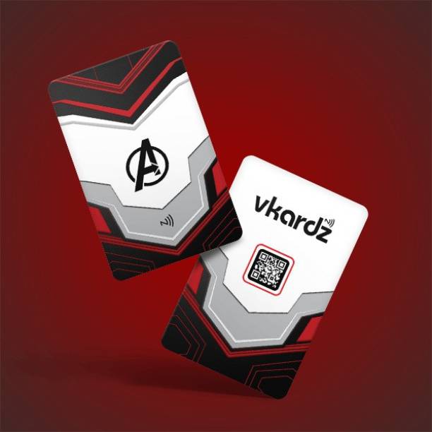 vkardz - Avengers - Superhero's PVC Digital Easy Contact sharing Scratch less nfc Business Card