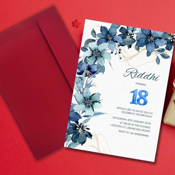 AanyaCentric A5 5.8x8.3inch Exclusive Self Fill-in Birthday Invitation Cards with Envelope Invitation Card