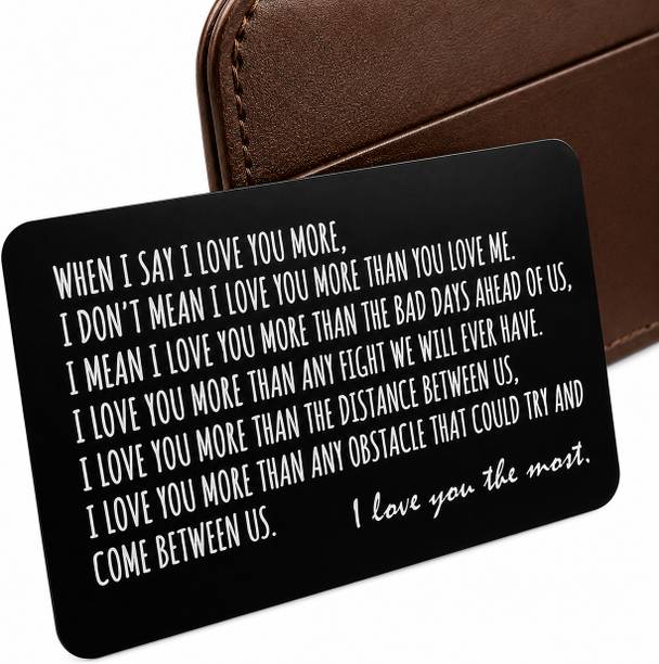 Evergifted Premium Glitter Wallet Love Card ATM Size Romantic Gift for Him Her Greeting Card