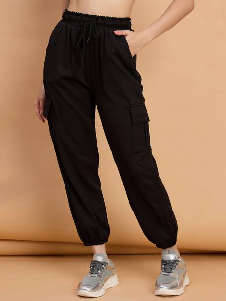 Roadster Women Relaxed Black Lycra Blend Trousers