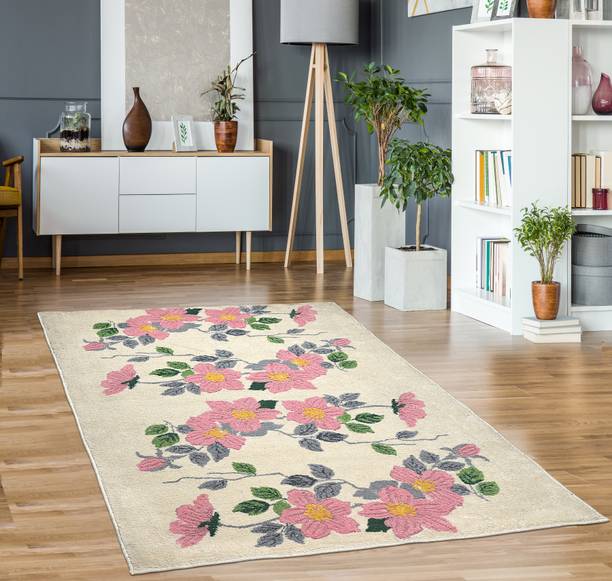 Saral Home 270 cm  X 180 cm Cotton Carpet
