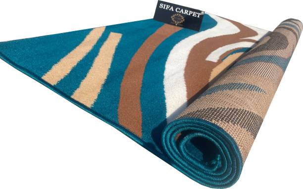 Shag Weaving Blue, Multicolor Silk Carpet