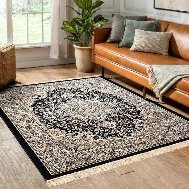 BhCarpet 6 ft  X 9 ft Silk, Cotton Area Rug