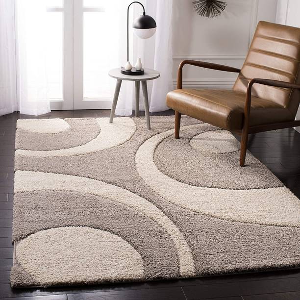 Taukir carpets 3 ft  X 5 ft Polyester Carpet