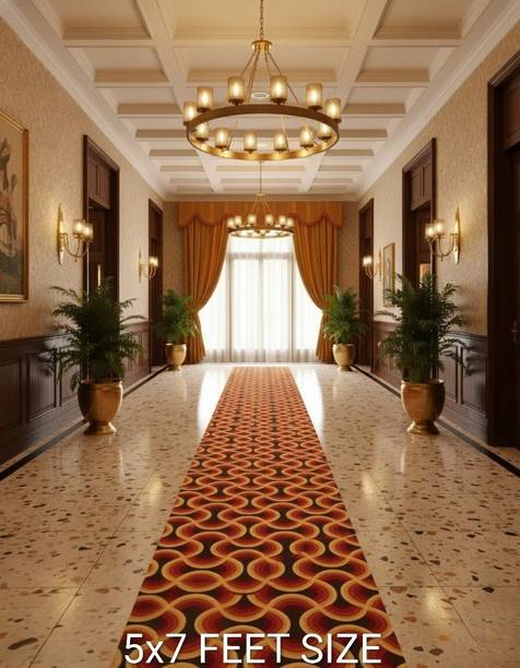 AFROZ CARPETS 5 ft  X 7 ft Synthetic Carpet