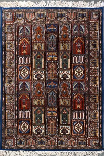 NAVRATAN CARPETS 4 ft  X 6 ft Wool, Cotton Carpet