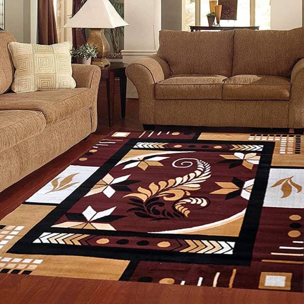 R CARPETS Brown Silk Carpet