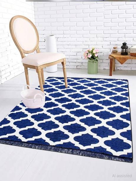 Shivkirpa 5 ft  X 212 cm Chenille Carpet