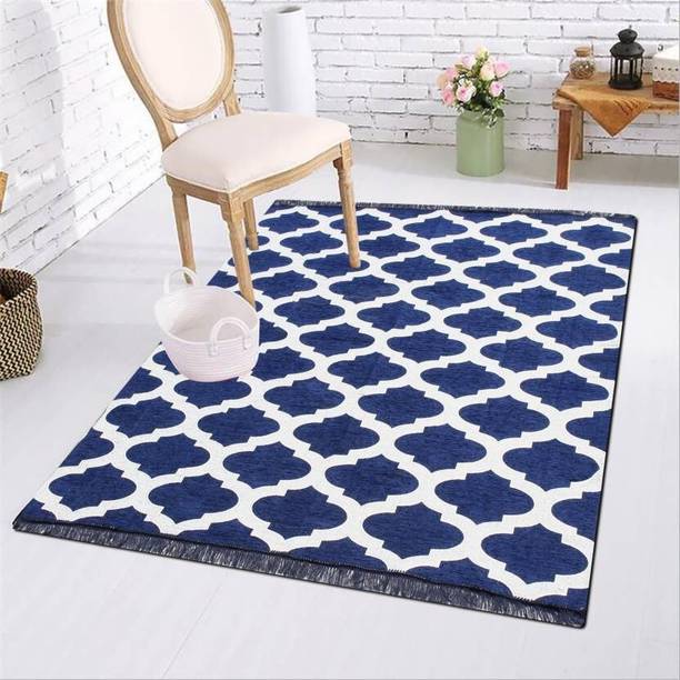 Shivkirpa 5 ft  X 212 cm Chenille Carpet