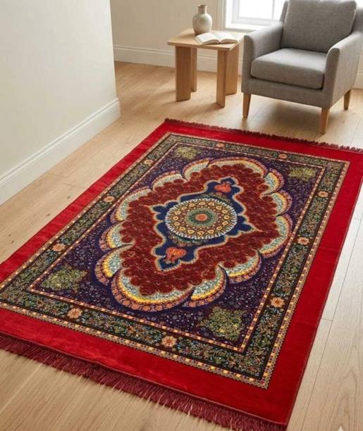 ZARACARPETS 5 ft  X 7 ft Cotton Carpet