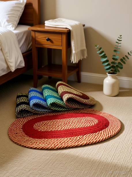 THE FRESH LIVERY 1 ft  X 2 ft Jute Carpet