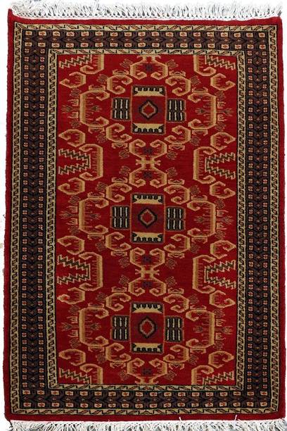 NAVRATAN CARPETS 2.5 ft  X 4 ft Wool, Cotton Carpet