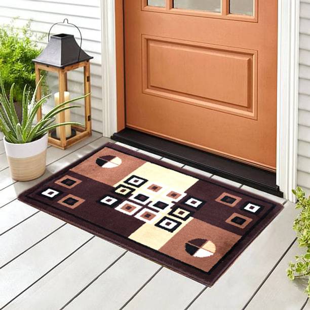 RUGS EXPERTS Brown Acrylic Carpet