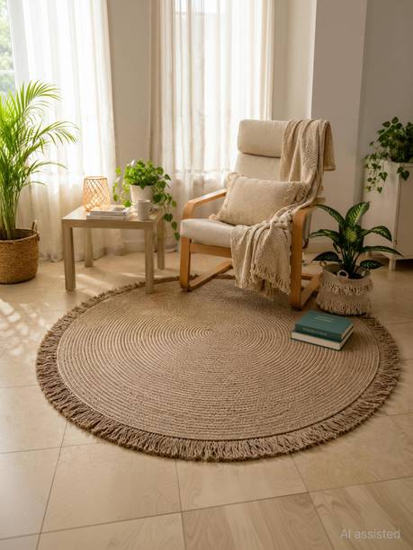 FREEDOO 65 cm  X 1 cm Jute Area Rug