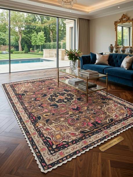 DKdecor 5 ft  X 7 ft Polyester Carpet