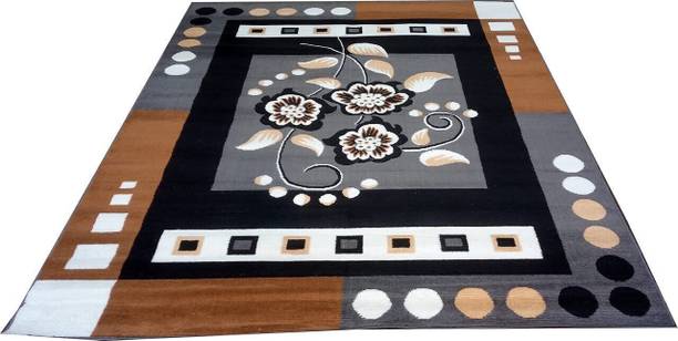 ADYAN CARPETS Black, Grey, Brown Silk Carpet