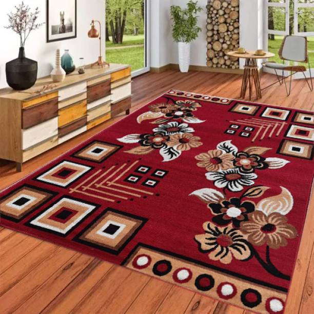 AyanCarpets Red Acrylic Carpet