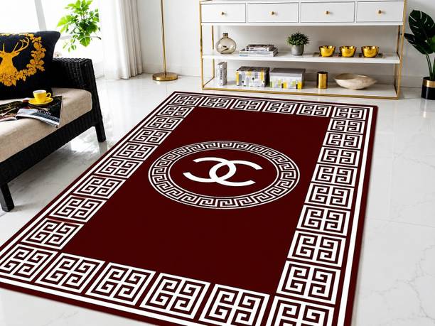 BLISSFUL AURA 5 cm  X 7 cm Velvet Area Rug