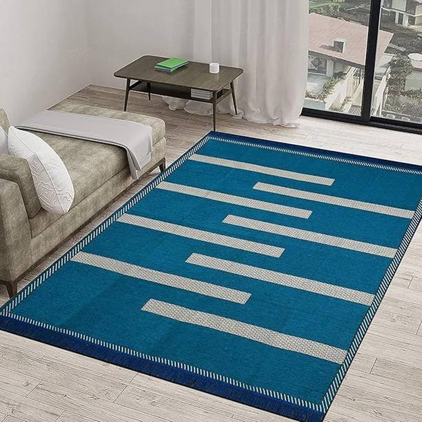 RADECOR Blue Velvet Area Rug