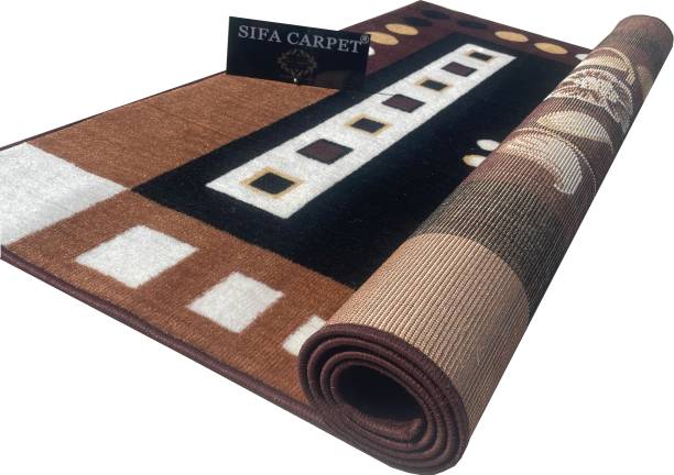 Shag Weaving Brown Silk Carpet