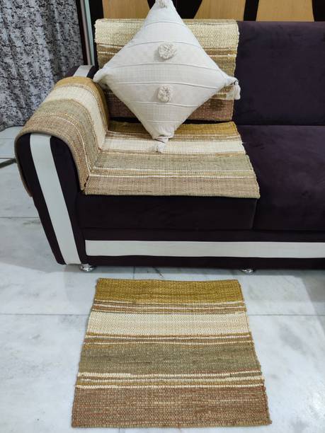 KiKu International Yellow Cotton Area Rug