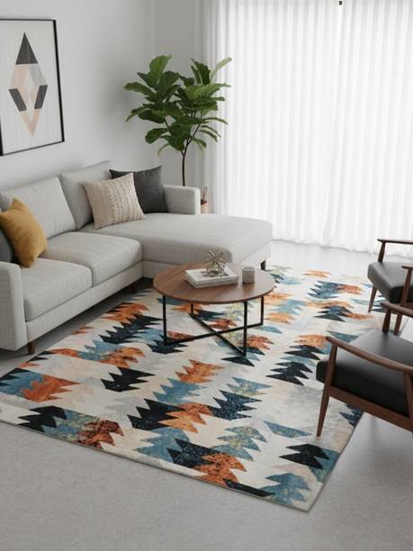 Cotton Bolls Textiles 152 cm  X 213 cm Polyester Carpet