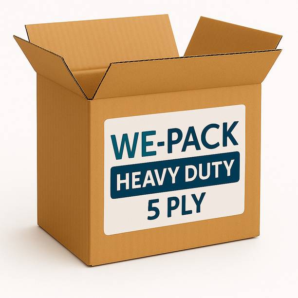 WE PACK Corrugated Cardboard 18X12X12 INCHES - 5 PLY - For Storage,Courier,Home Shifting. Heavy Duty,Durable Packaging Box