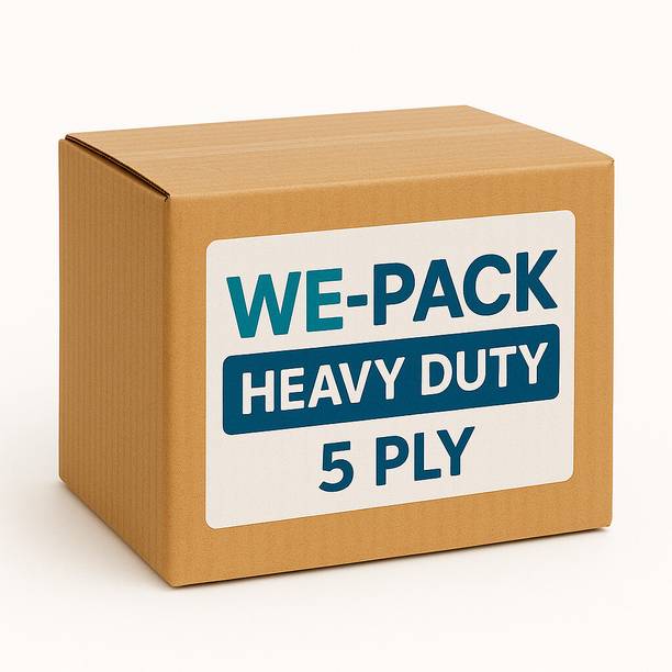 WE PACK Corrugated Cardboard 18X12X12 INCHES - 5 PLY - For Storage,Courier,Home Shifting. Heavy Duty,Durable Packaging Box