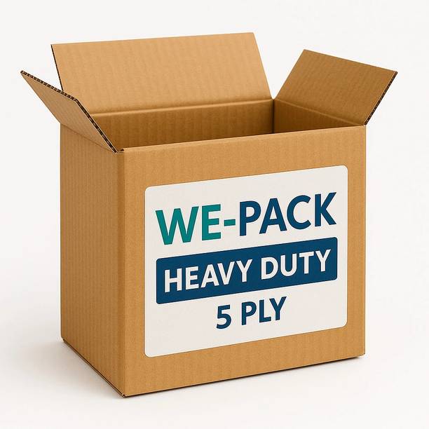 WE PACK Corrugated Cardboard 18X12X12 INCHES - 5 PLY - For Storage,Courier,Home Shifting. Heavy Duty,Durable Packaging Box