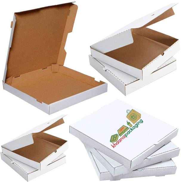 KHAANA PACKAGING Pizza Box Cardboard, Paper Pizza box 6 Inch, 3ply Corrugated Pizza box, Pizza Box 6.5X6.5X1.5 inch, Pizza Packaging Box