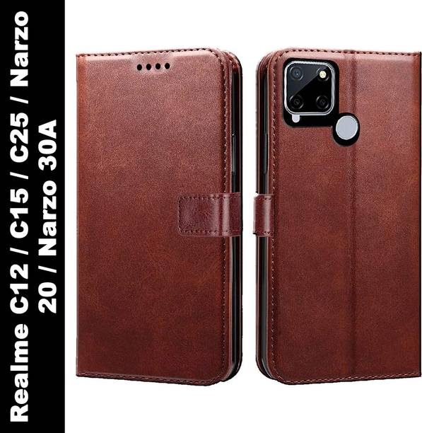 Casotec Flip Cover for Realme C12, C15, C25, Narzo 20, Narzo 30A