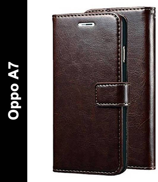 Krofty Flip Cover for Oppo A7